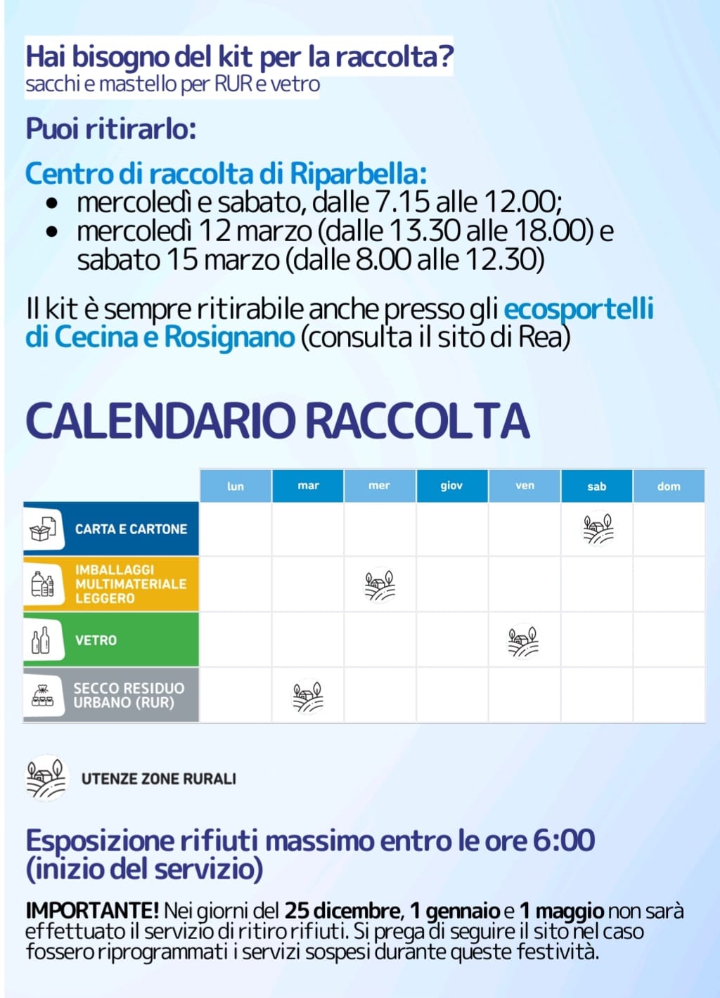 Calendario Raccolta